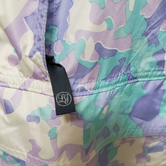 LAUREN James Ladies Pastel Camouflage Hooded Pull-over Anorak Jacket Windbreaker - Picture 7 of 15